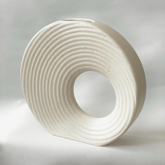 Sporvil Other - Sporvil Ikebana Round Donut Ceramic Vase Portugal